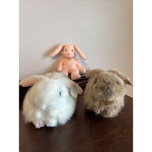 1993 Ty Classic Easter Nibbles Bunny Rabbit Plush W/ Tags & 96' Hoppity